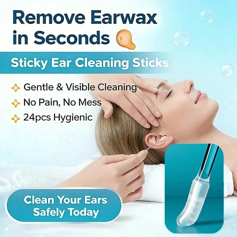 Sticky Ear Cleaning Sticks - Gentle, Visible Ear Care👂